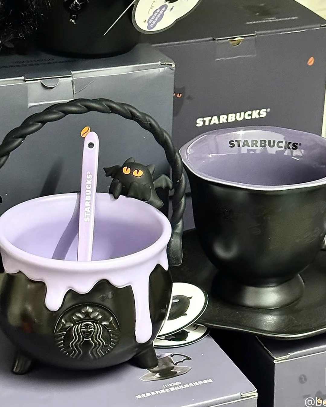 🎃 Starbucks 暗黑系列・萬聖節限定黑紫光影