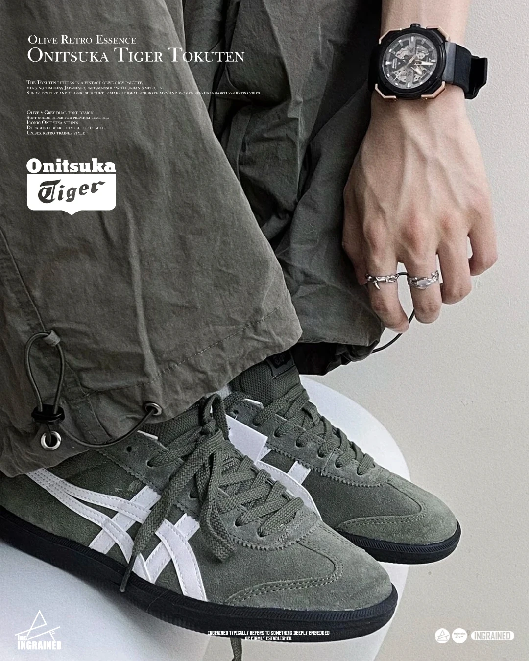 INGRAINED｜Onitsuka Tiger Tokuten 軍綠復古 1183A907-300