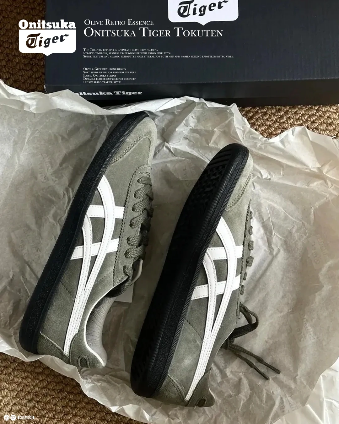 INGRAINED｜Onitsuka Tiger Tokuten 軍綠復古 1183A907-300