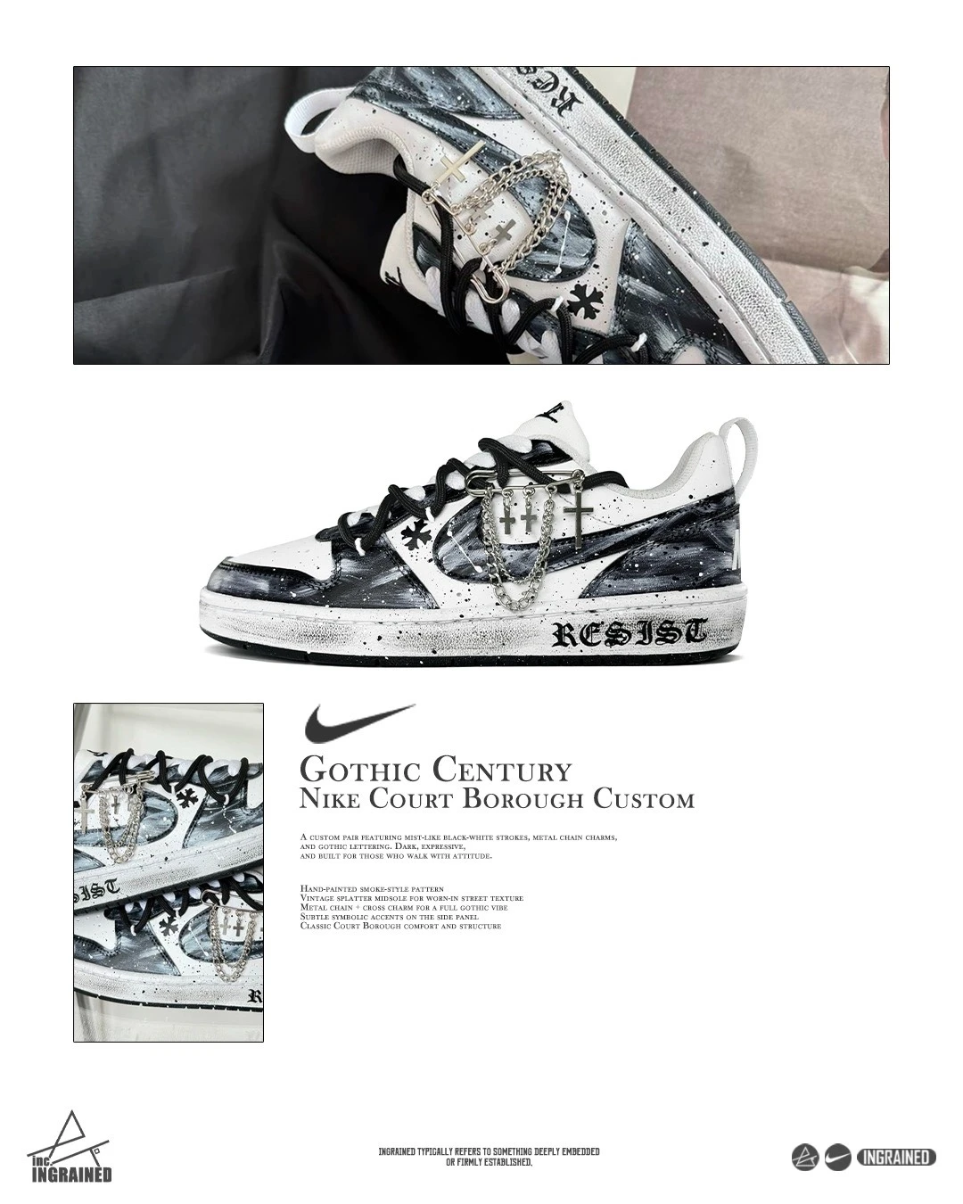 ✨ Nike Court Borough 訂製款 ｜ 哥特世紀