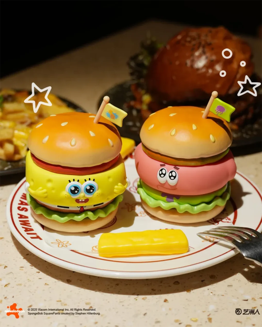 🍔 海綿寶寶 SpongeBob｜漢堡疊疊樂 發光 盲盒