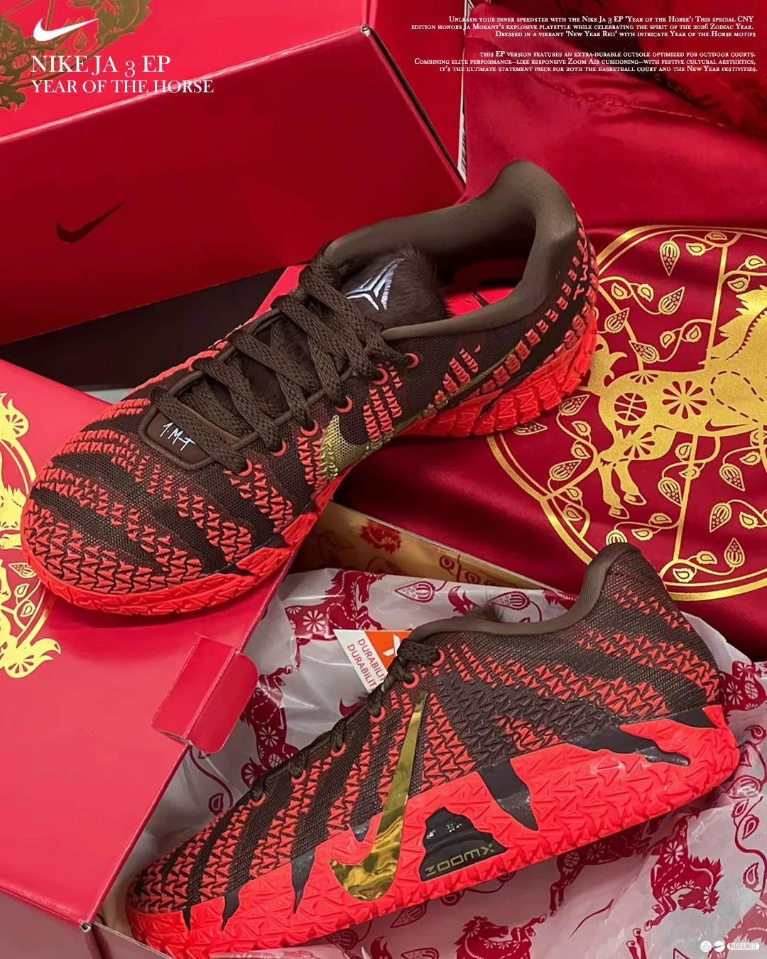 INGRAINED｜ Nike Ja 3 EP ''Year of the Horse'' IB6509-200｜馬年限定