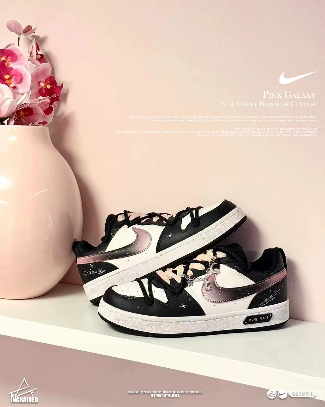 🌌 Nike Court Borough 訂製款｜沁粉星河