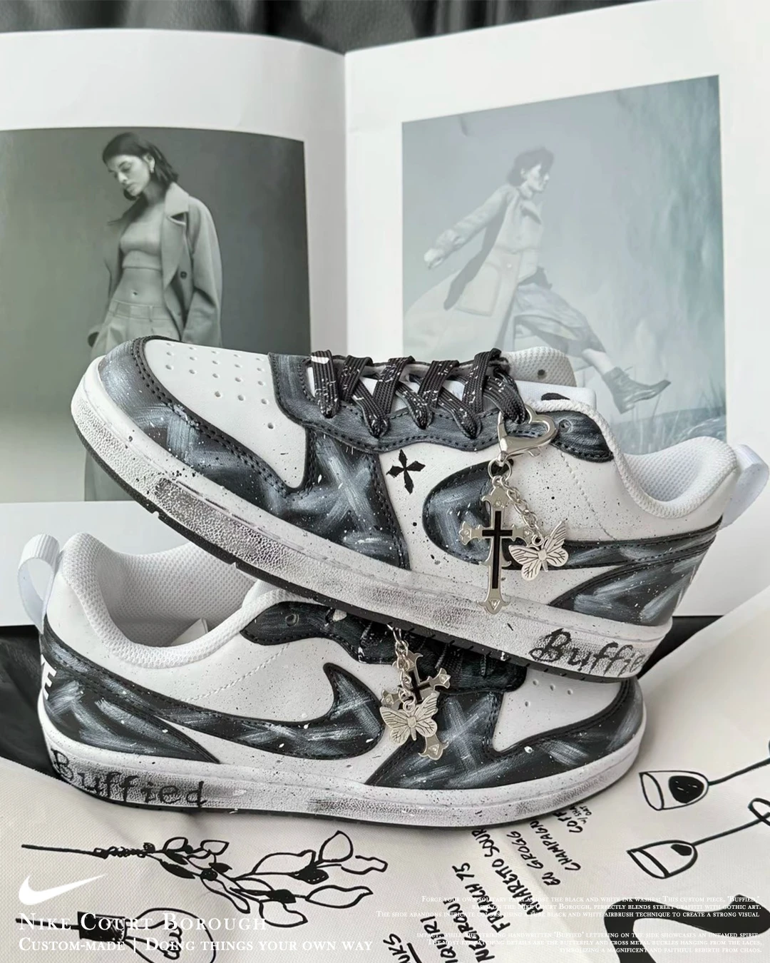 👟 Nike Court Borough 訂製款 ｜ 獨善其行
