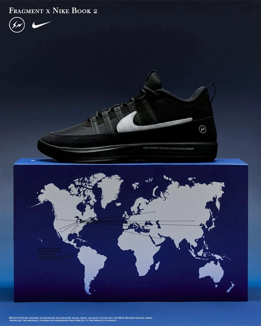 INGRAINED｜Fragment Design x Nike Book 2 "Black White" 黑白 IO9950-900