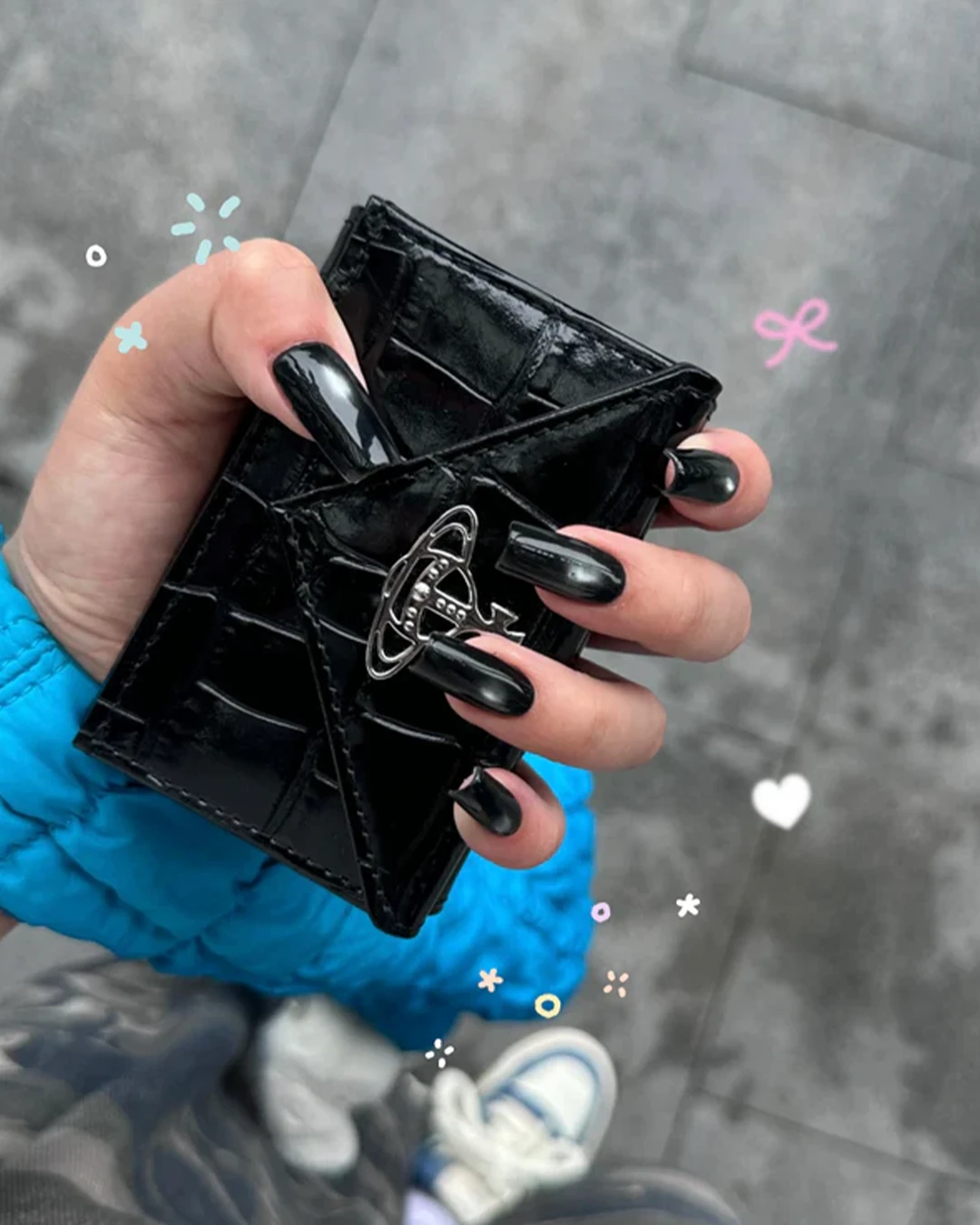 Vivienne Westwood｜西太后 鱷魚紋 經典徽標 小牛皮 三折 短夾錢包