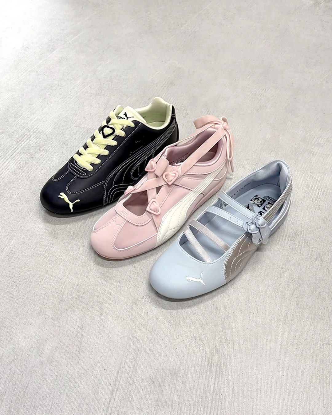 INGRAINED｜PUMA SPEEDCAT x POWERPUFF GIRLS｜黑綠 賽車鞋 飛天小女警聯名 粉色緞帶 瑪莉珍 愛心扣 水藍 銀邊 芭蕾舞鞋 408103-01 408102-01 408101-01