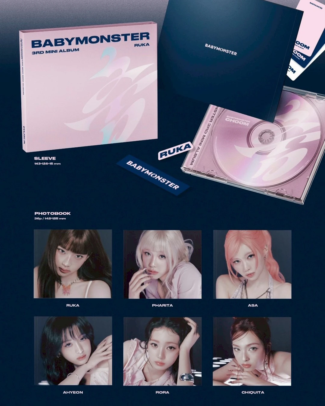 BABYMONSTER｜3rd Mini Album:CHOOM第三張迷你專輯 CHOOM (Jewel Ver.)