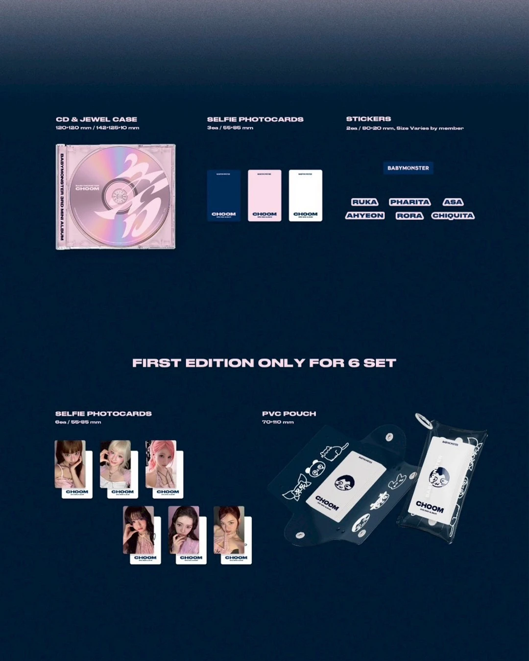 BABYMONSTER｜3rd Mini Album:CHOOM第三張迷你專輯 CHOOM (Jewel Ver.)