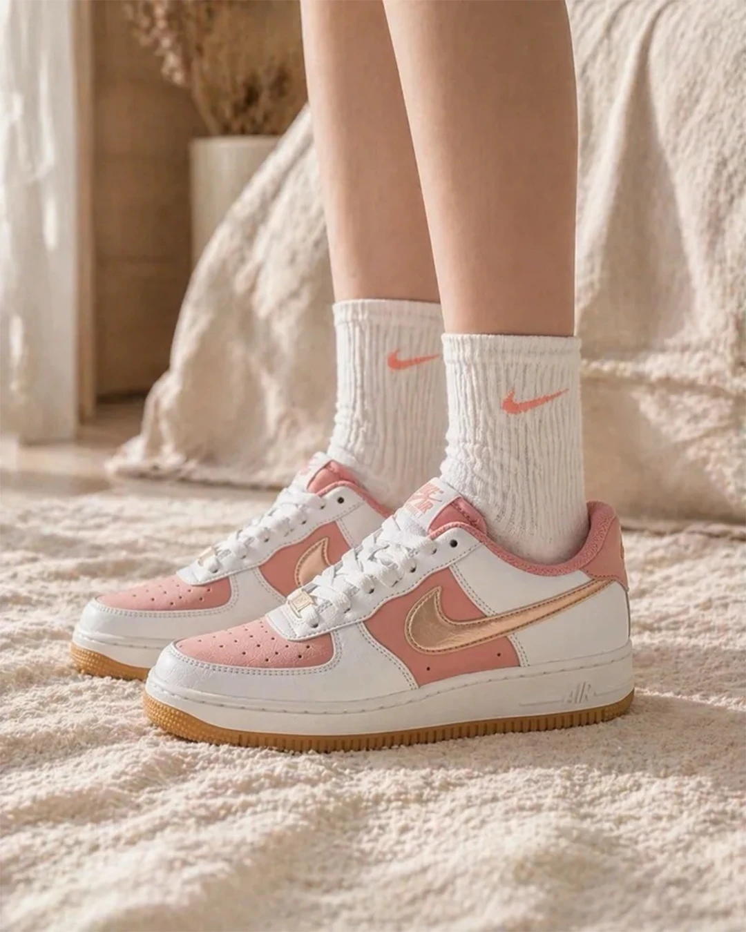 INGRAINED｜Nike Air Force 1｜玫瑰金 櫻花粉 甜美 復古 配色 IQ0360-685