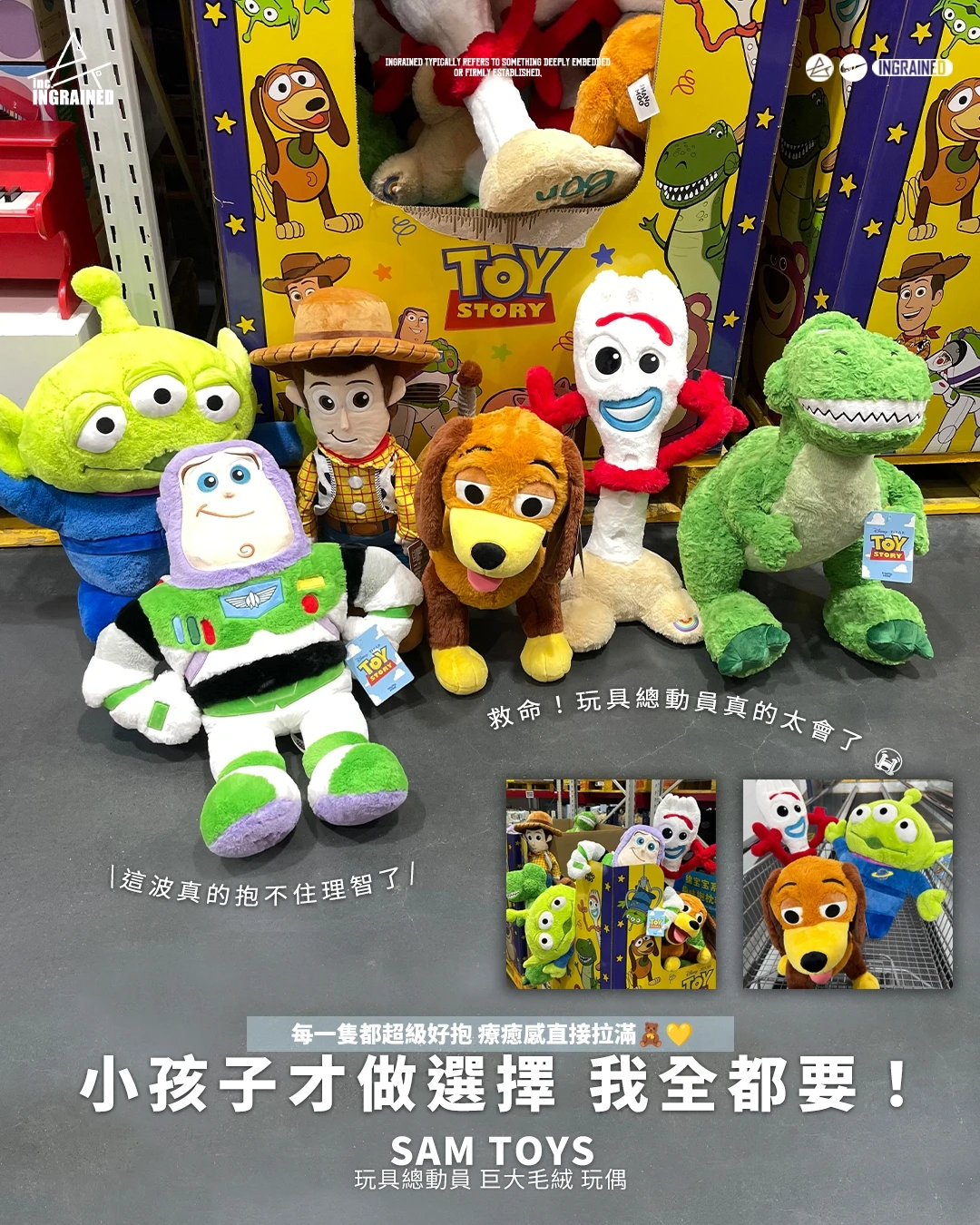sam toys｜玩具總動員 巨大毛絨 玩偶