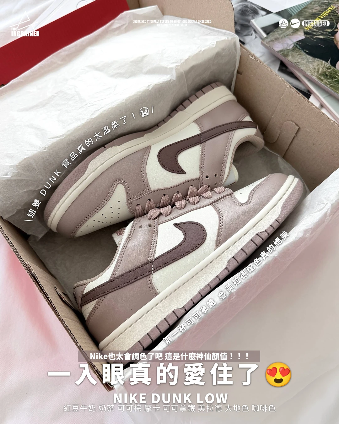 INGRAINED｜Nike Dunk Low｜紅豆牛奶 奶茶 可可棕 摩卡 可可拿鐵 美拉德 大地色 咖啡色 DD1503-125