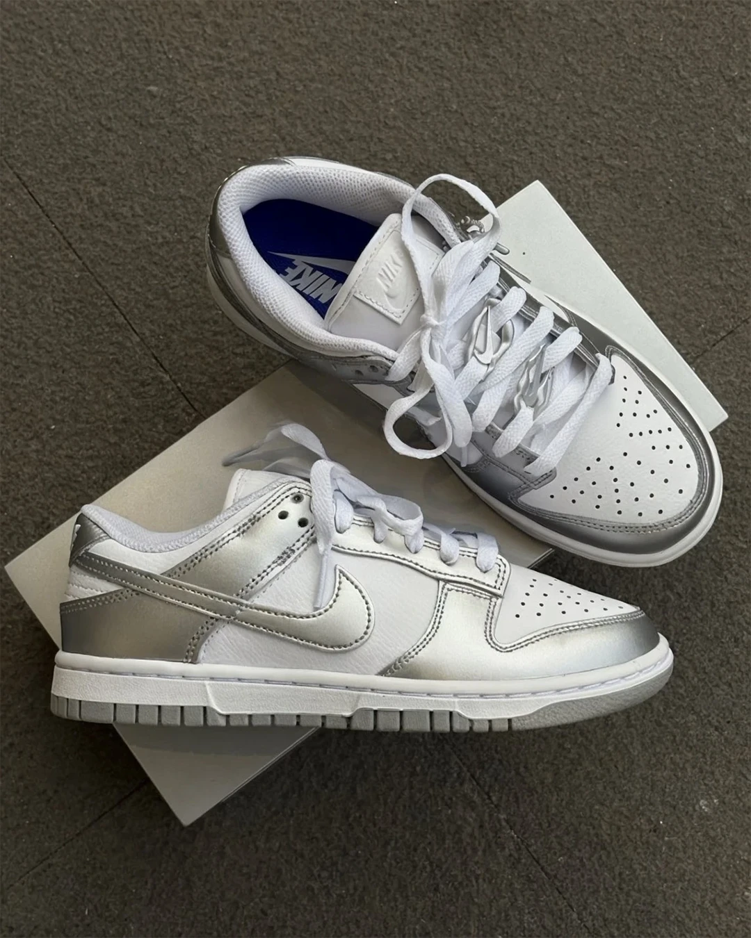 INGRAINED｜NIKE DUNK LOW｜金屬銀 銀 白 科技 板鞋 復古 皮革 銀白色 FV1311-100