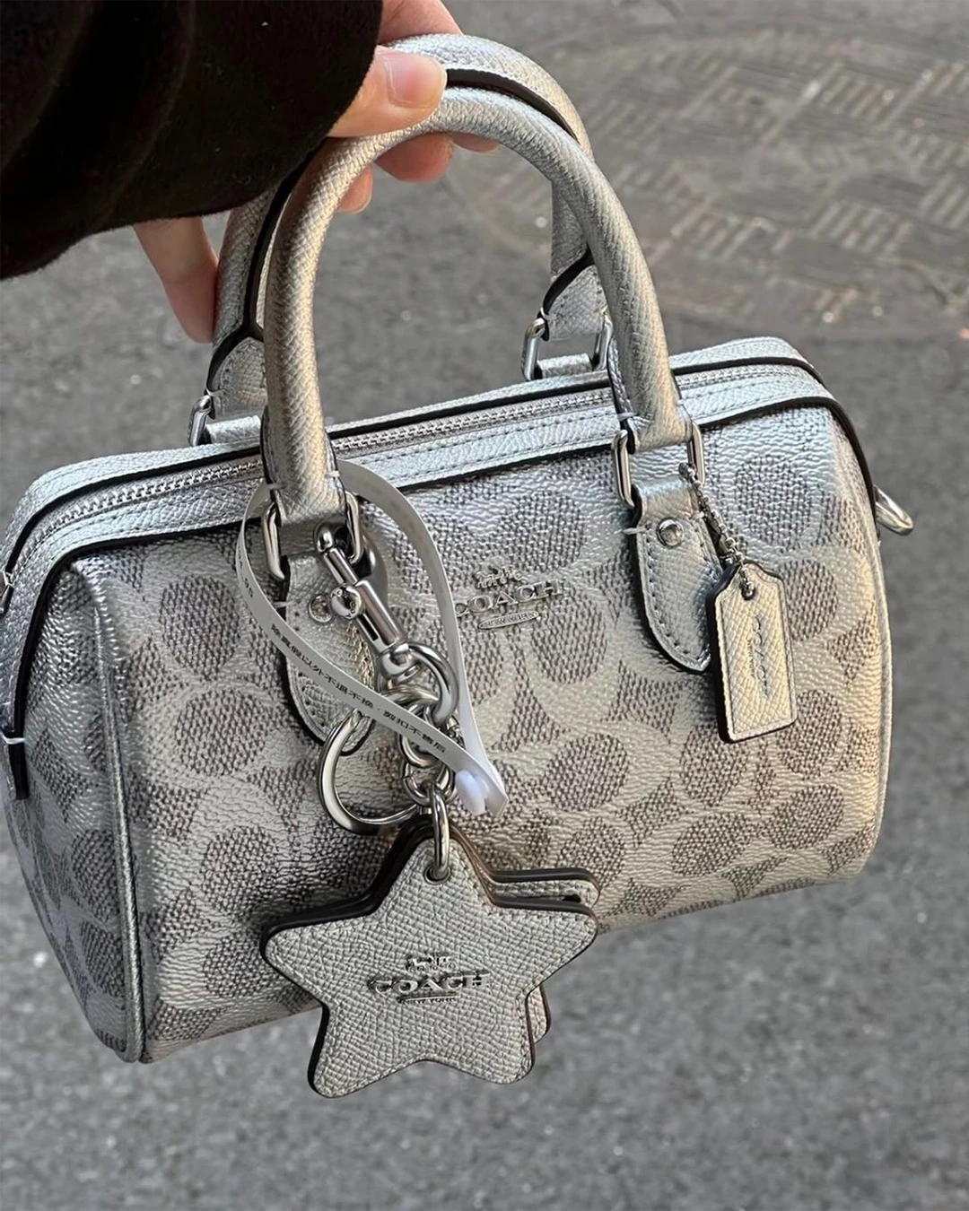 Coach｜ 老花 迷你LOGO 手提 斜背 二用 波士頓包