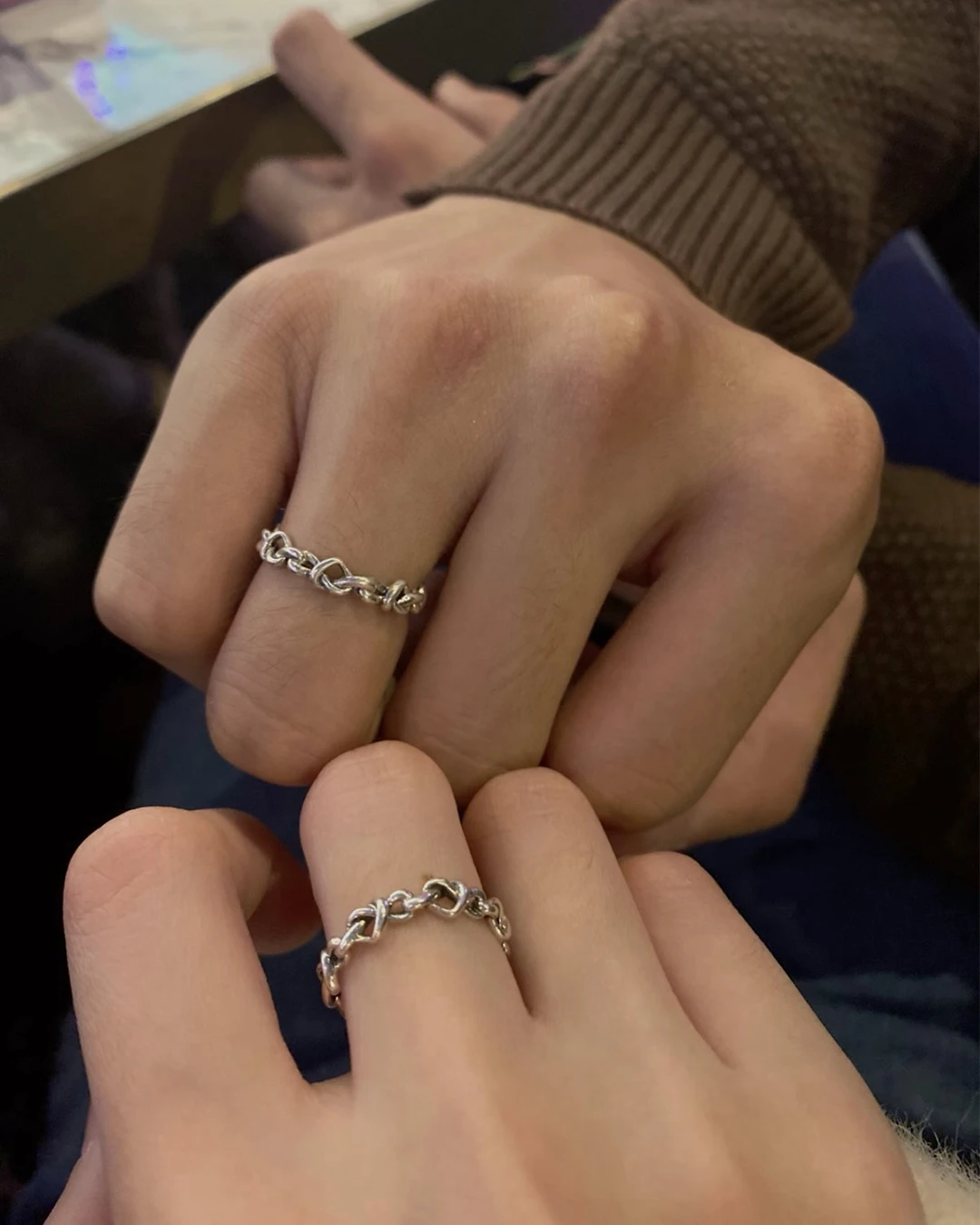 PANDORA｜潘朵拉 愛心扭結戒指 925純銀 心意交織 莫比烏斯環
