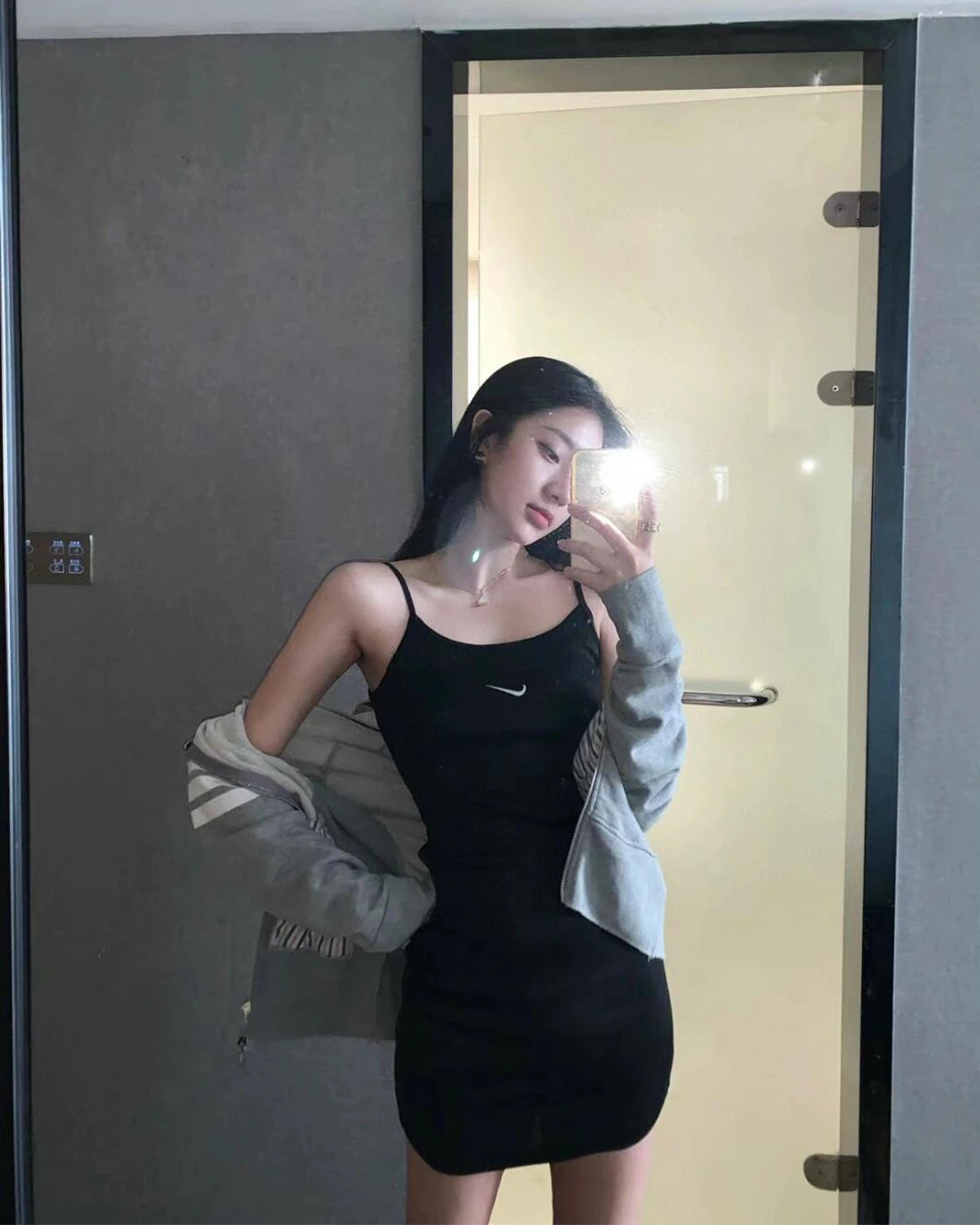 NIKE THIN SHOULDER DRESS｜羅紋 合身 貼身 可調式 短洋裝 連身裙 小黑裙 DM6231-010