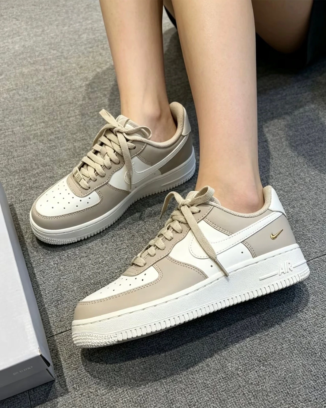 INGRAINED｜Nike Air Force 1｜燕麥奶茶 小金勾 米白 奶茶系 IV5197-200