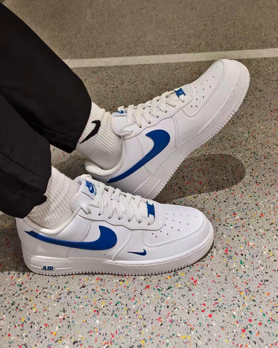 INGRAINED｜Nike Air Force 1｜皇家藍 藍 深藍 小勾  IV5732-100