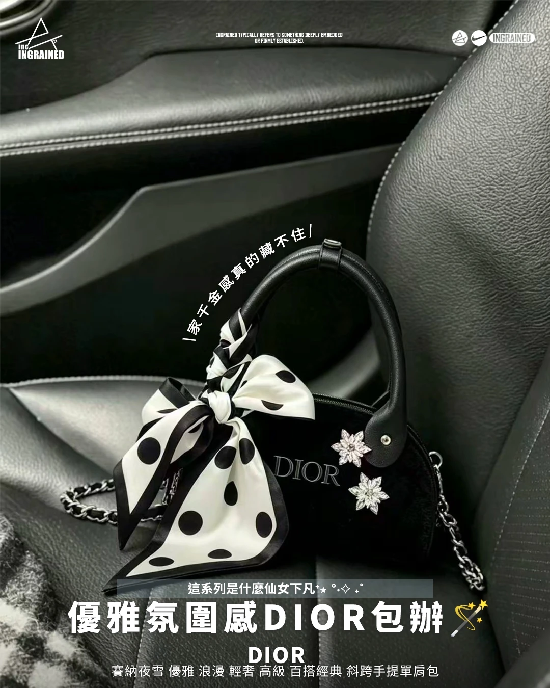 DIOR｜賽納夜雪 優雅 浪漫 輕奢 高級 百搭經典 斜跨手提單肩包