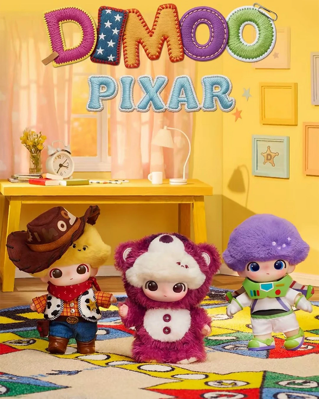 POP MART｜DIMOO WORLD 皮克斯 PIXAR 搪膠毛絨掛件系列
