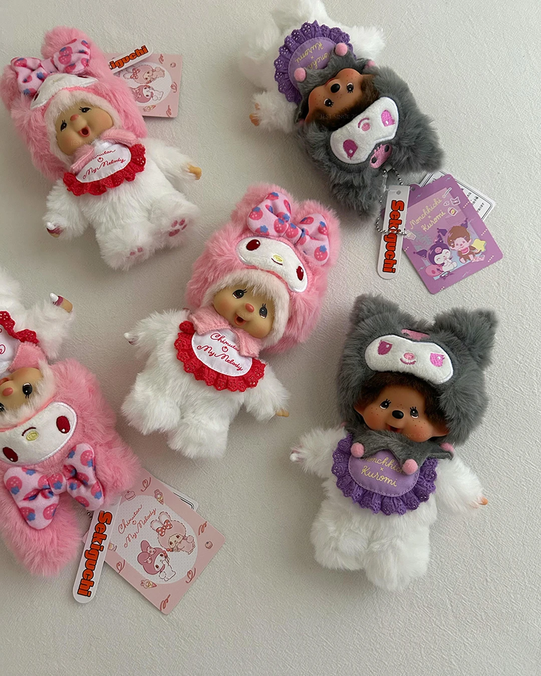 MONCHHICHI｜蒙奇奇  三麗鷗 聯名款 紀念款 絨毛吊飾 美樂蒂 酷洛米