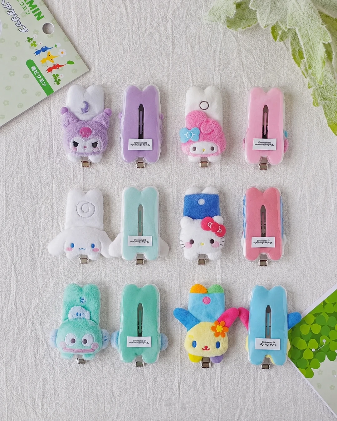 SANRIO｜日本限定 三麗鷗 加大版 趴趴 毛絨髮夾 瀏海夾