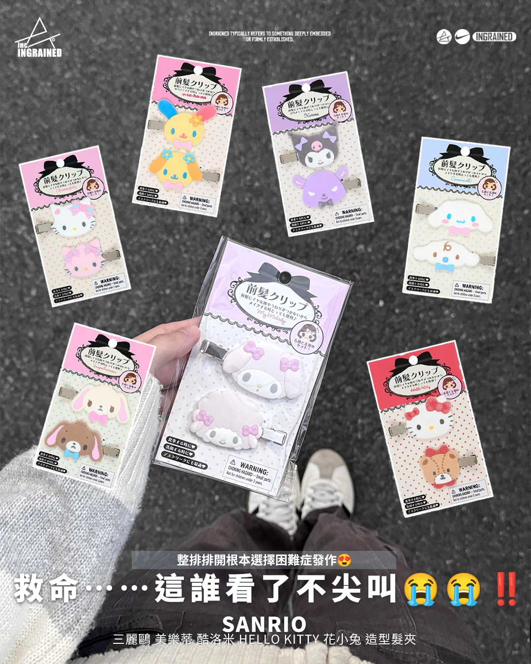 Sanrio｜日本連線 三麗鷗 美樂蒂 酷洛米 Hello Kitty 花小兔 造型髮夾