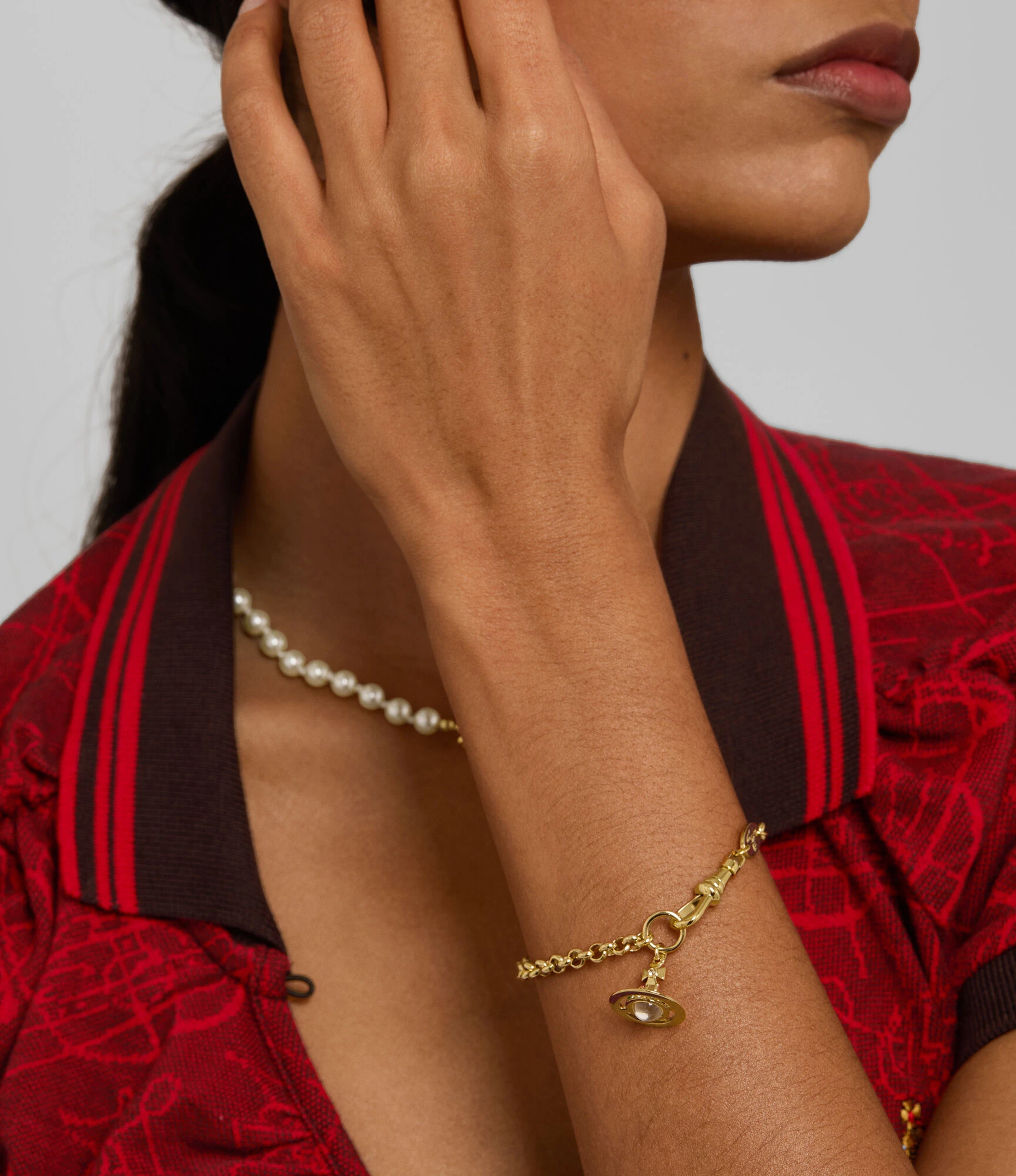 Vivienne Westwood｜New Petite Orb 迷你土星手鍊 金色