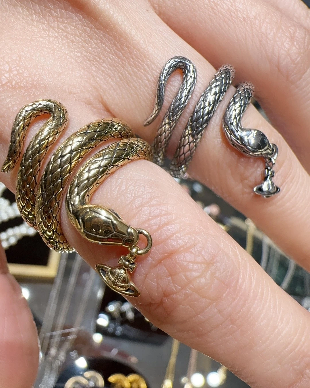 Vivienne Westwood ｜LBANE RING 西太后 薇薇安 蛇年限定 蛇戒 土星 925純銀 戒指 銀色 金色