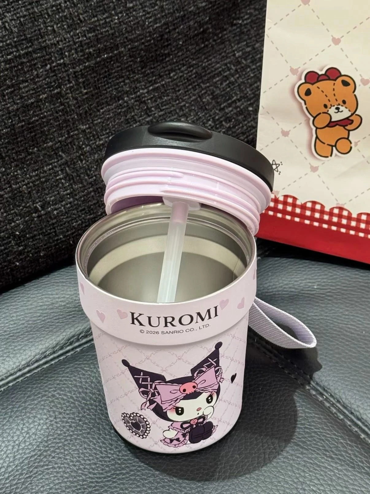 Sanrio｜隨行杯 吸管杯 保溫保冰 掛繩 粉嫩配色