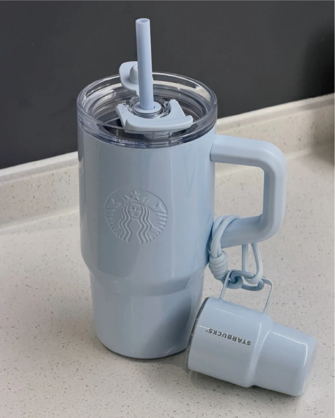 STARBUCKS｜星巴克 隨行杯 吸管杯 子母杯 寶寶藍 奶油黃