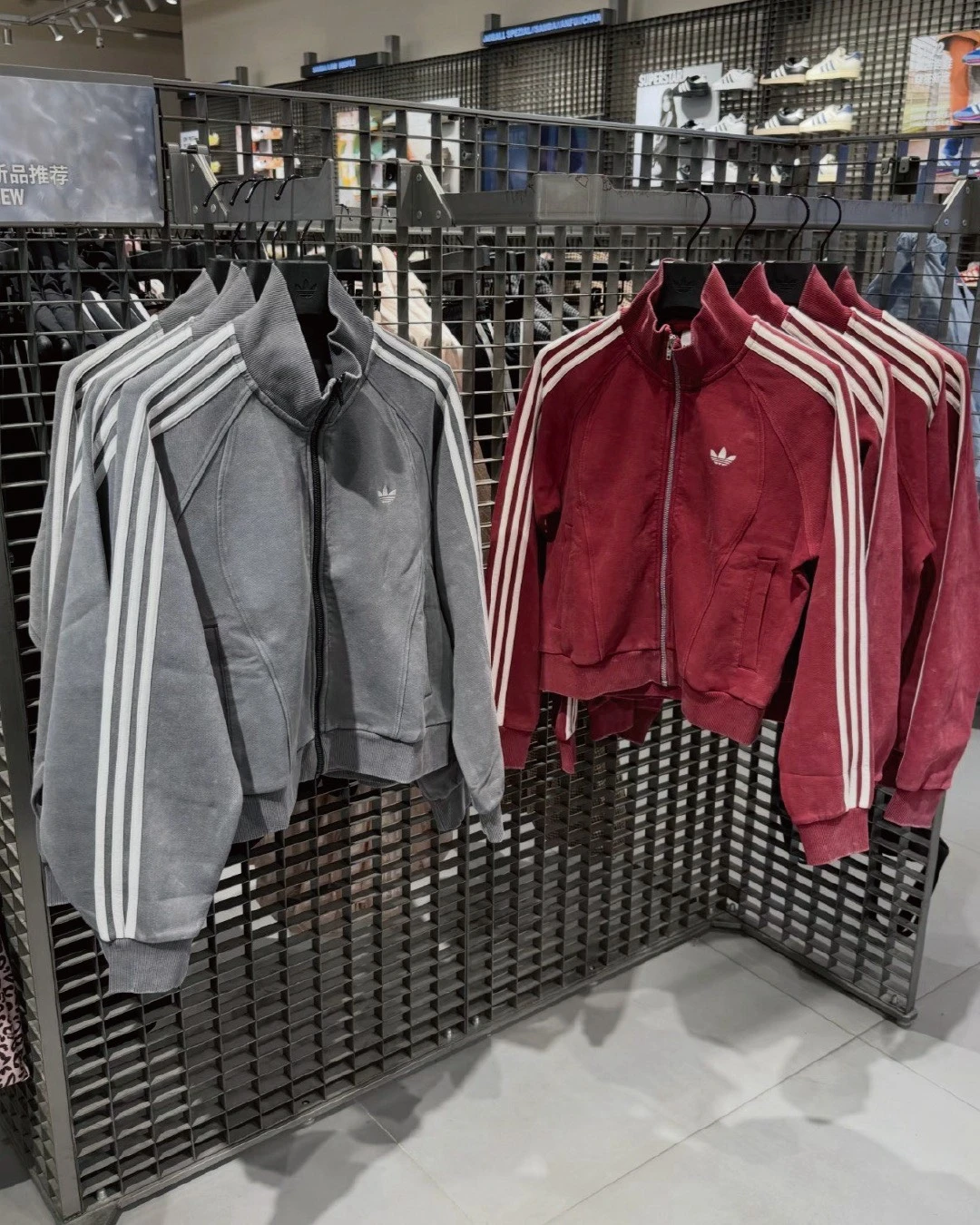 ADIDAS ORIGINALS FIREBIRD｜愛迪達 三葉草 水洗 短版外套 立領 灰紅兩色