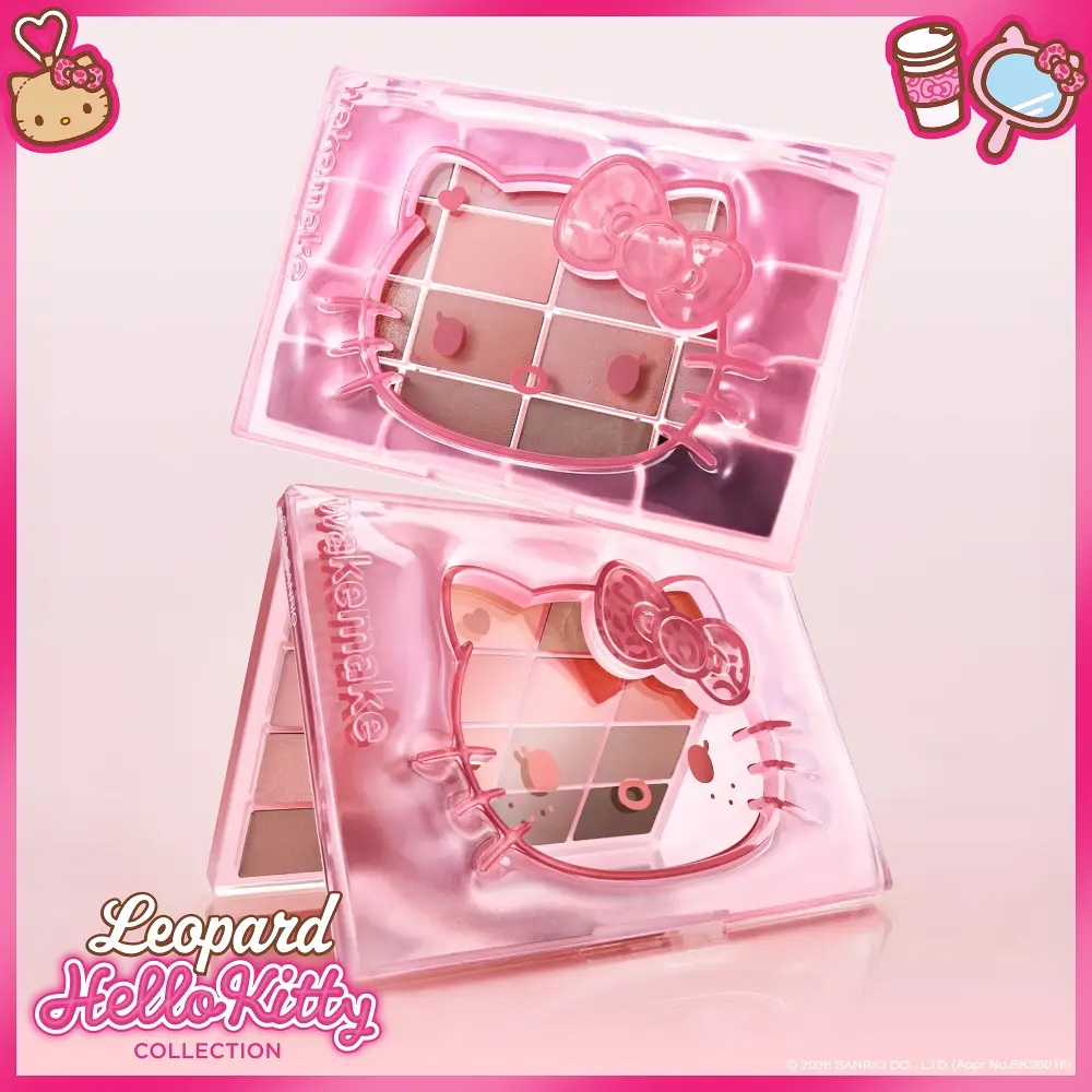 WAKEMAKE Hello Kitty｜ 豹紋Hello Kitty 柔焦眼影盤 單品