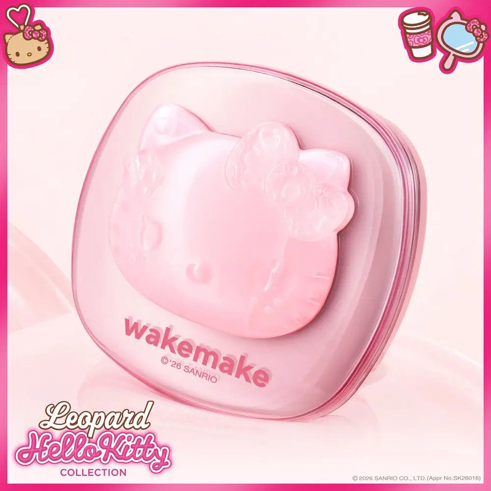 WAKEMAKE Hello Kitty｜ 豹紋Hello Kitty 完美氣墊粉底 肌膚氣墊粉底