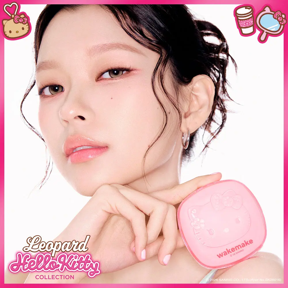 WAKEMAKE Hello Kitty｜ 豹紋Hello Kitty 完美氣墊粉底 肌膚氣墊粉底