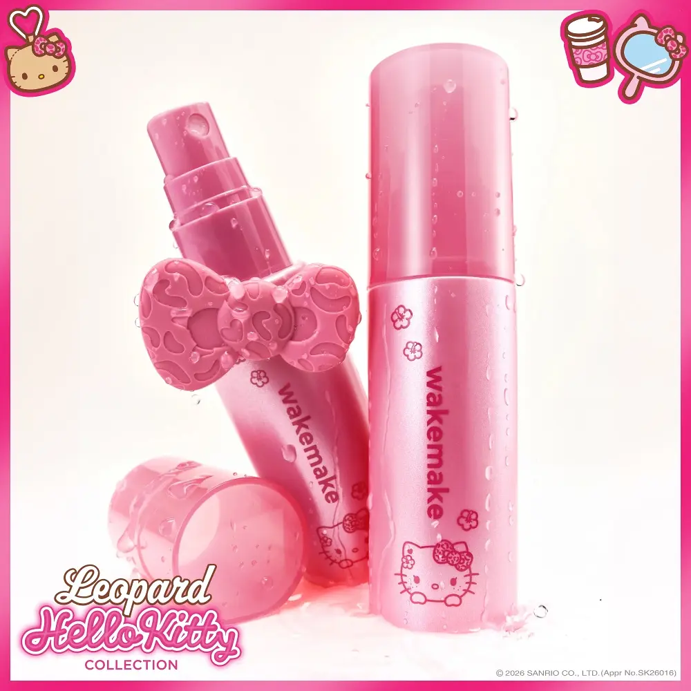 WAKEMAKE Hello Kitty｜豹紋Hello Kitty WakeMake 持久定妝噴霧 50ml