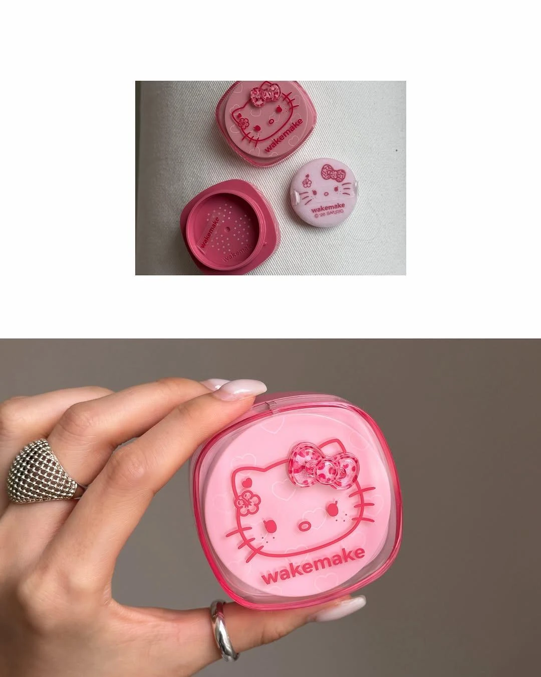 WAKEMAKE Hello Kitty｜豹紋Hello Kitty WakeMake Stay Fixer 多色粉餅