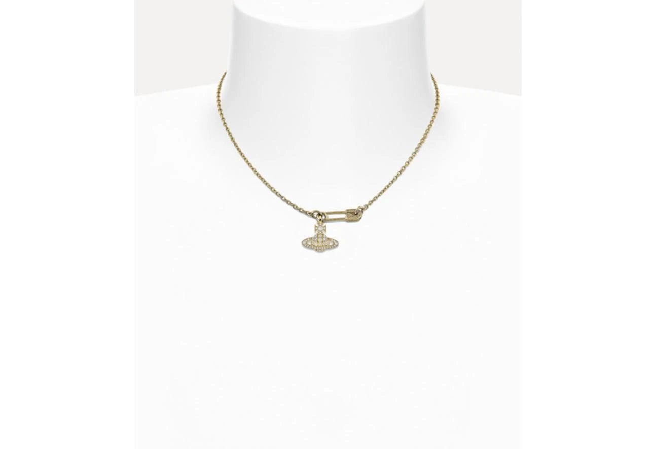 Vivienne Westwood｜Lucrece Pendant 別針土星滿鑽項鍊 金色