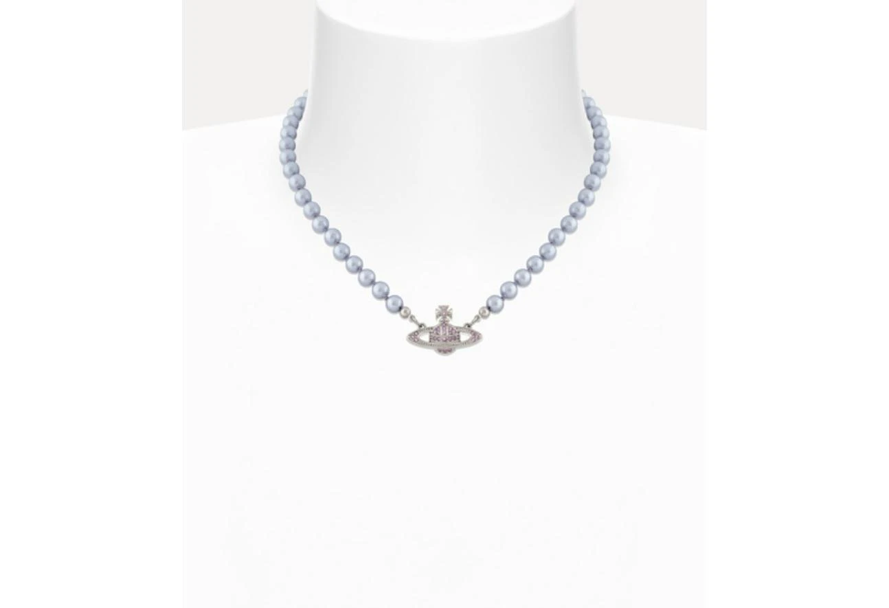 Vivienne Westwood｜Mini Bas Relief Pearl Choker 土星珍珠頸鍊 薰衣草紫