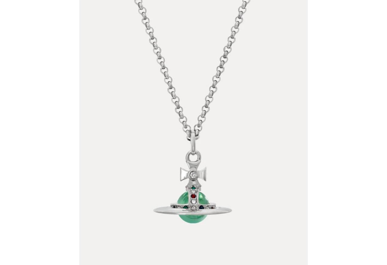 Vivienne Westwood｜New Tiny Orb Pendant 立體土星項鍊 薄荷綠