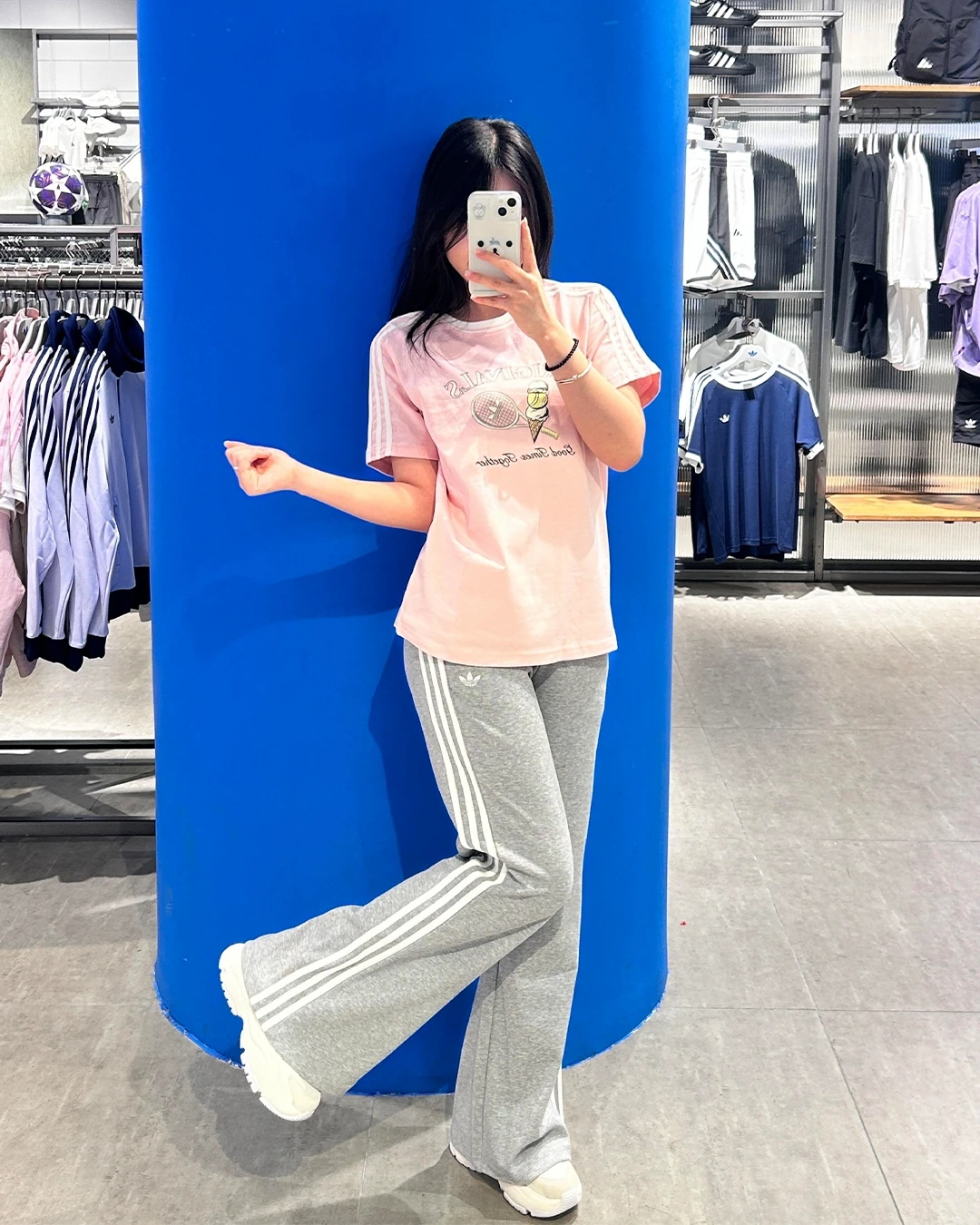adidas Originals｜JERSEY SLIM PANTS 女裝 珠地布 修身直筒 運動長褲 灰色 喇叭褲  KX6892