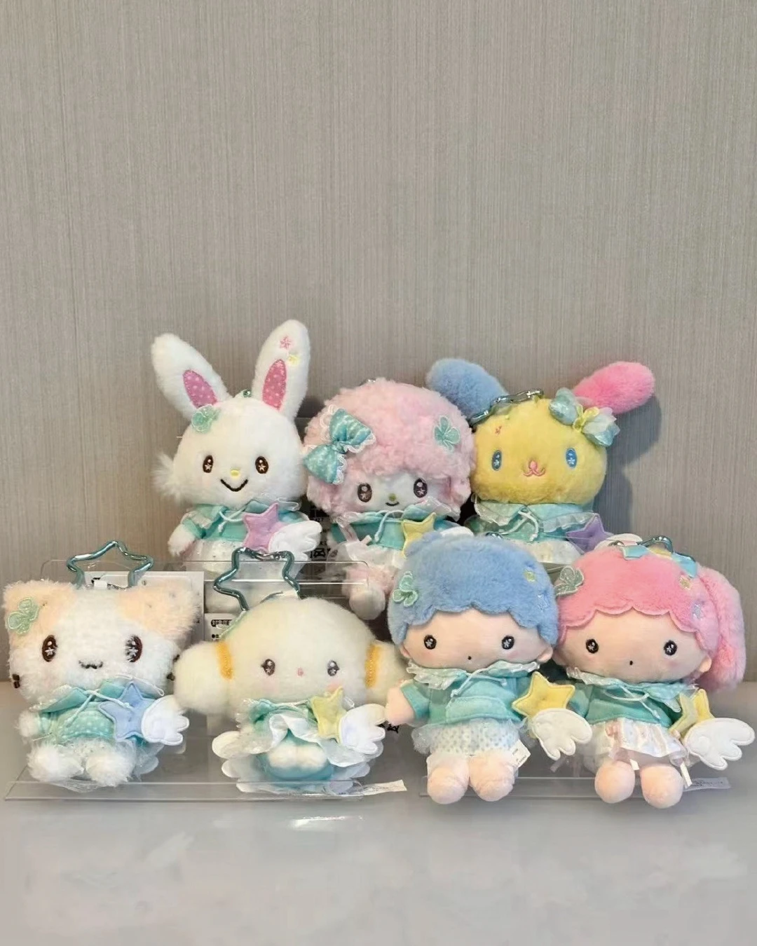Sanrio｜三麗鷗 絨毛掛飾 精靈 許願 流星 薄荷綠 翅膀