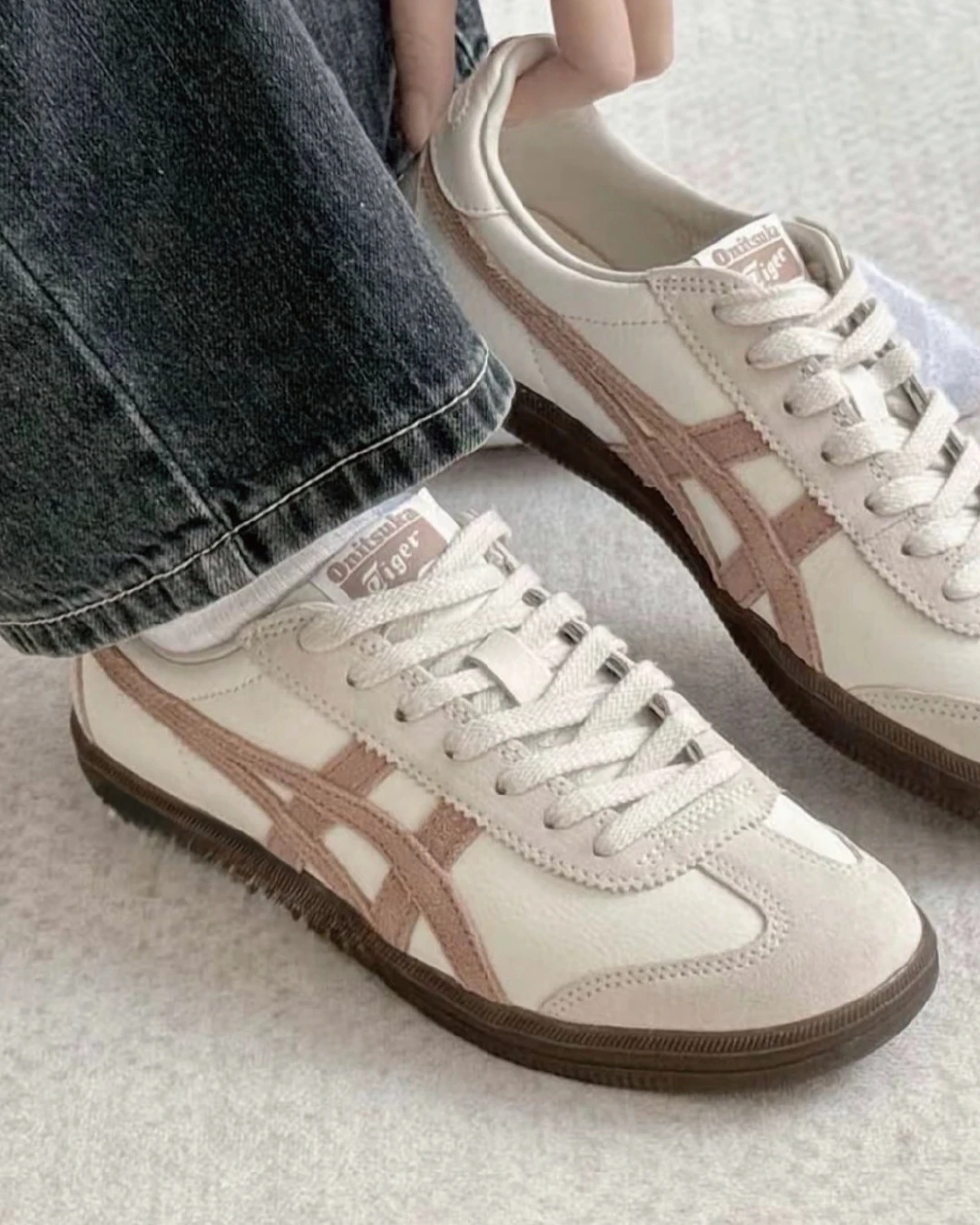 INGRAINED｜Onitsuka Tiger｜Onitsuka Tiger Tokuten 鬼塚虎 復古德訓鞋 奶油配色 休閒穿搭 1183C086-103