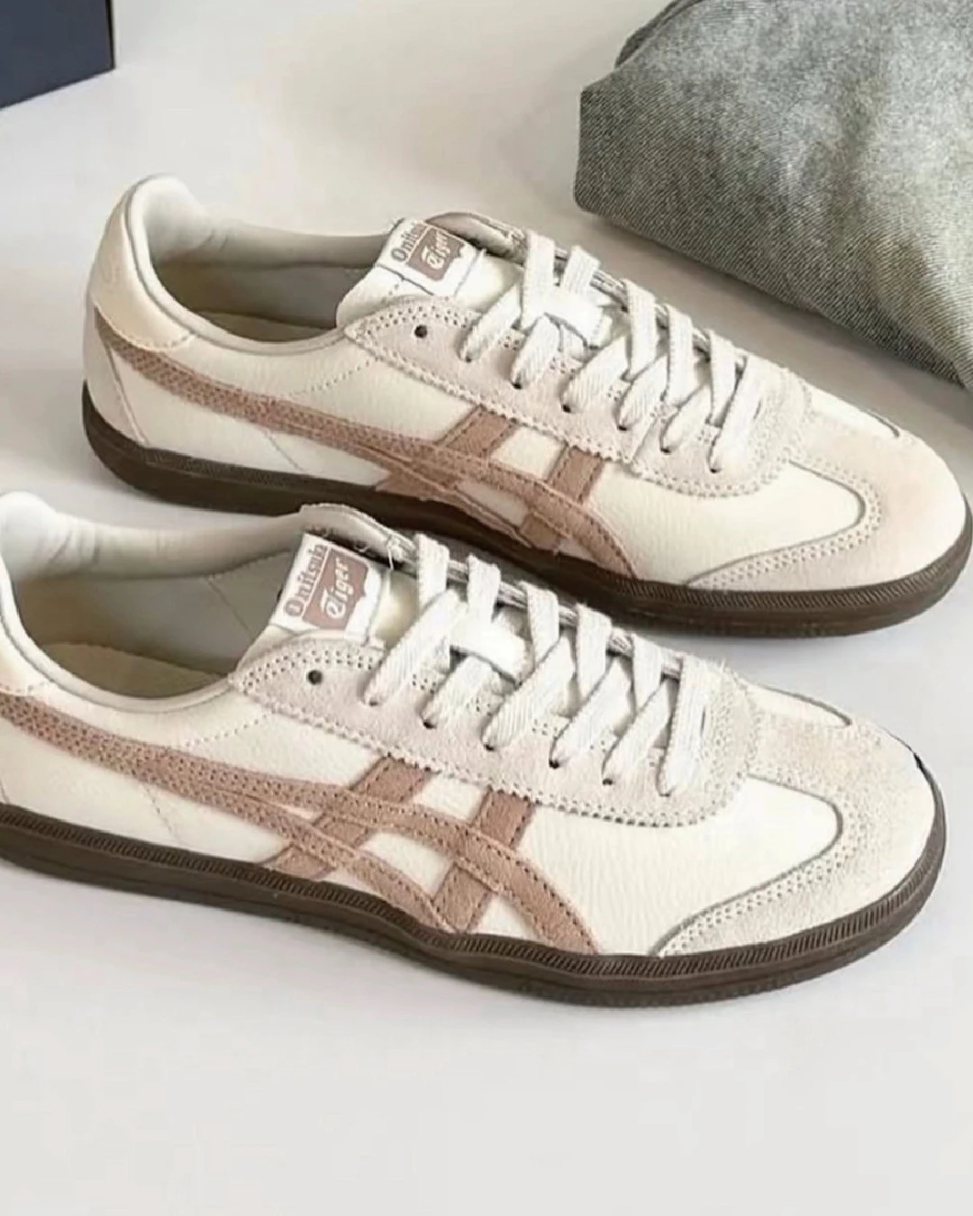 INGRAINED｜Onitsuka Tiger｜Onitsuka Tiger Tokuten 鬼塚虎 復古德訓鞋 奶油配色 休閒穿搭 1183C086-103