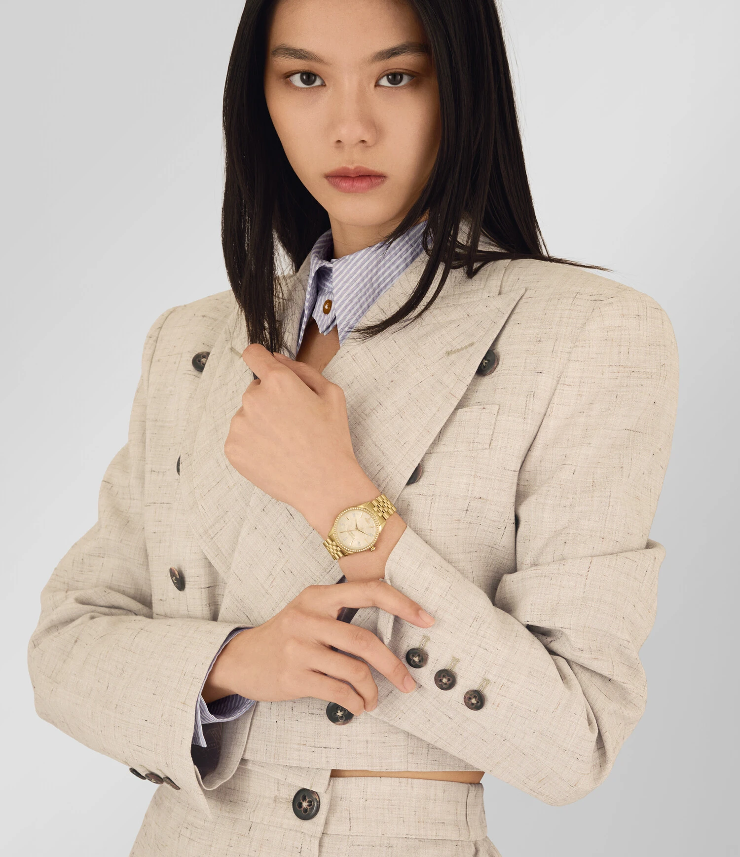 Vivienne Westwood｜Little Wallace Watch 薇薇安 西太后 金色 碎花 浮雕 錶盤 不鏽鋼 手錶 32mm