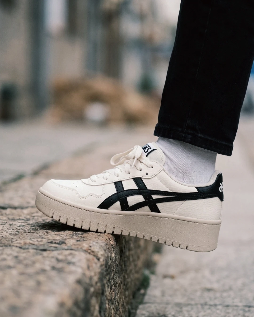 INGRAINED｜ASICS｜亞瑟士 奶油白 焦糖厚底 復古德訓鞋 日常百搭 潮流配件 1202A532-250