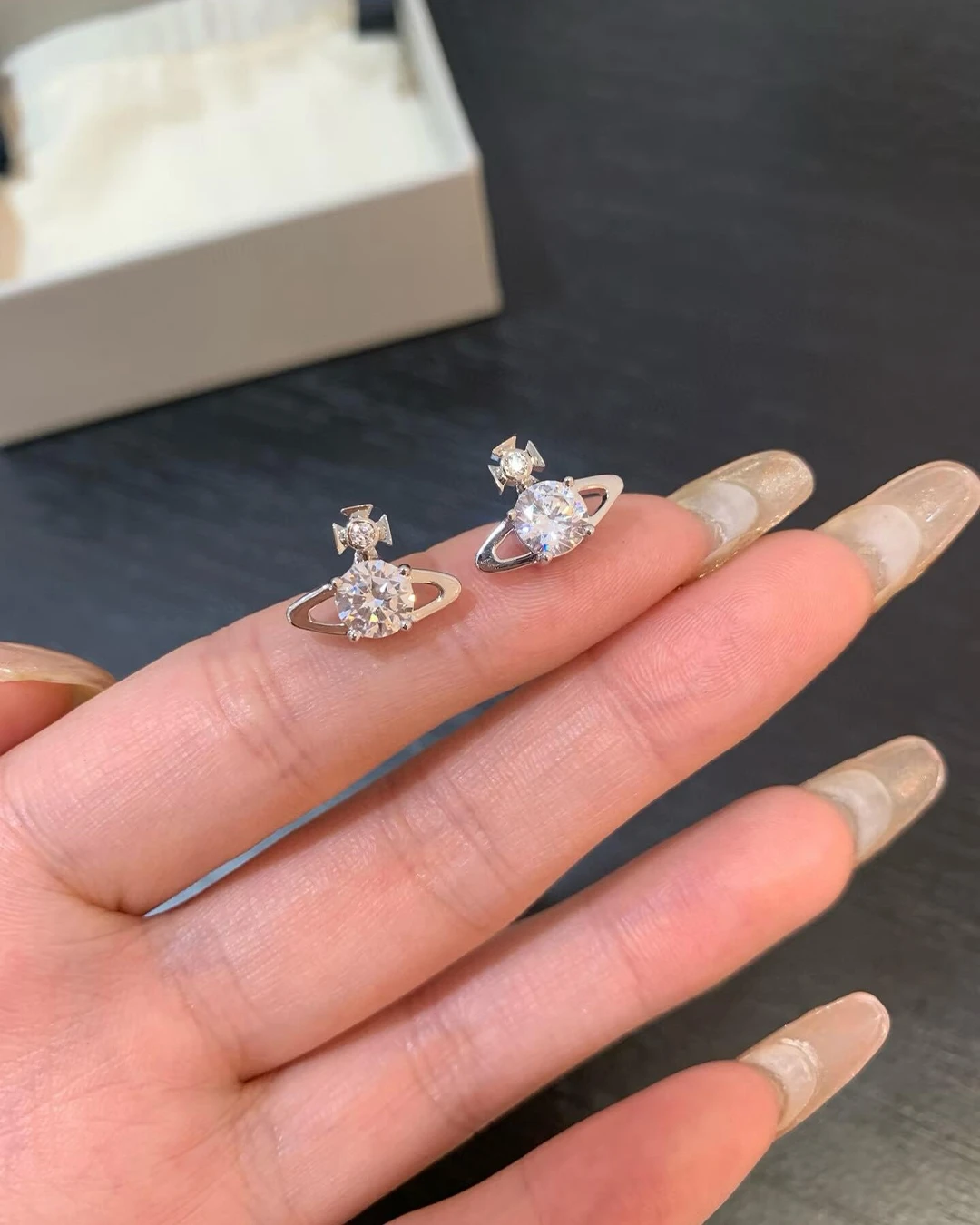 Vivienne Westwood｜Reina Earrings 大水晶 土星耳環 西太后耳環 小號