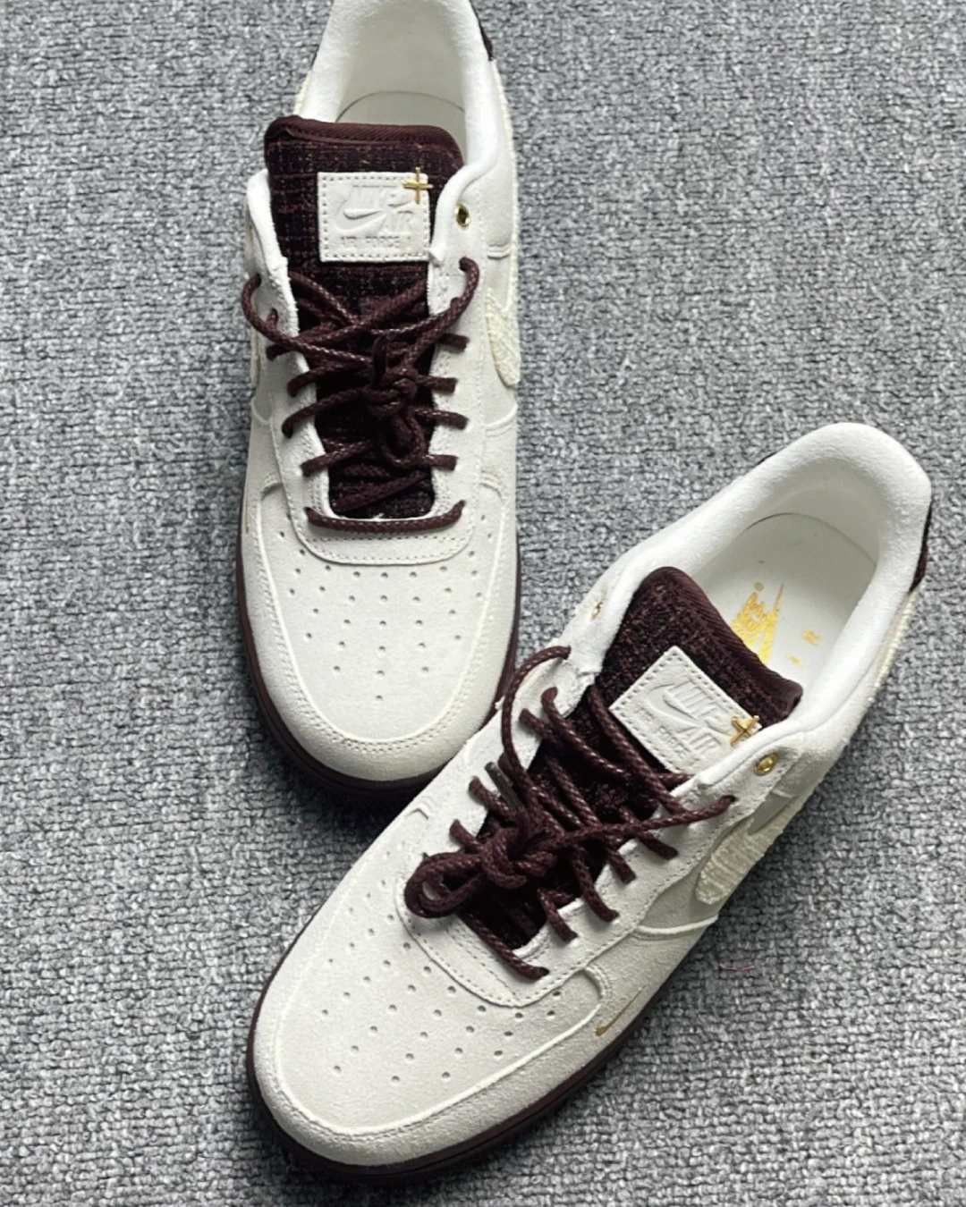 INGRAINED｜Nike｜Nike Air Force 1 '07 奶白麂皮復古美拉德配色 秋冬風格 潮流穿搭 IZ6166-116