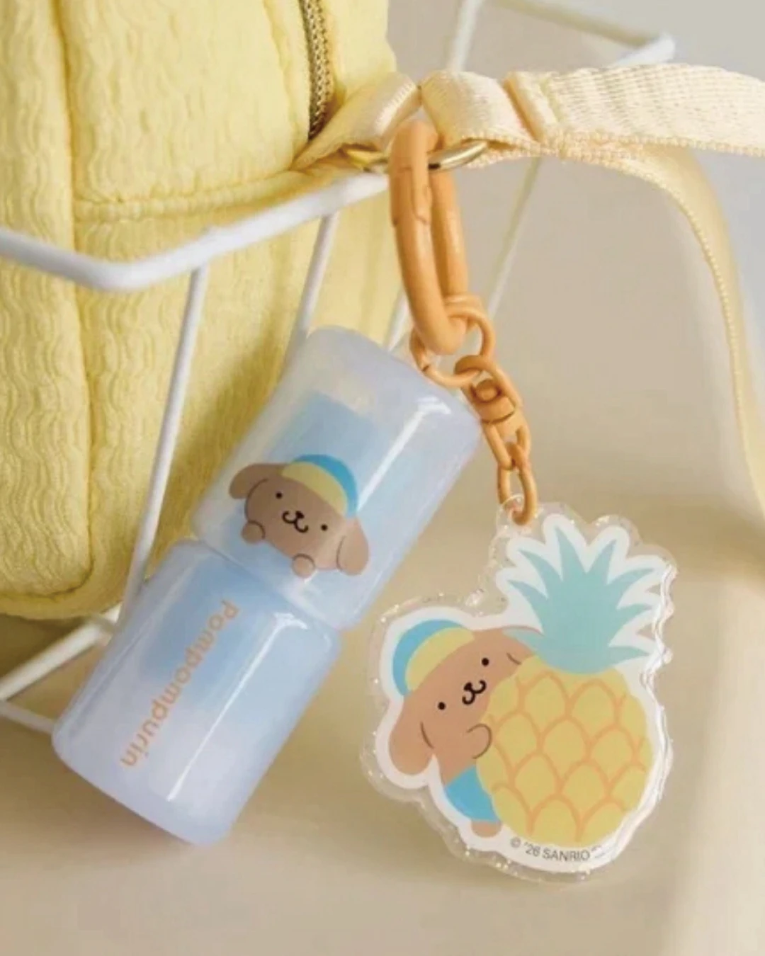 SANRIO｜ SANRIO ROPE' PICNIC 曬黑系列潤唇膏 三麗鷗 聯名唇膏 潤唇膏 鏡子吊飾 隨身小物 黑皮系列 實用小物