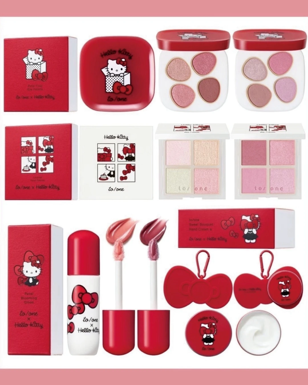 to/one｜to/one x Hello Kitty 聯名彩妝 日系彩妝 造型彩妝 復古甜心 彩妝收藏